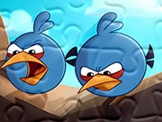 puzzle online Angry Birds Niebiescy
