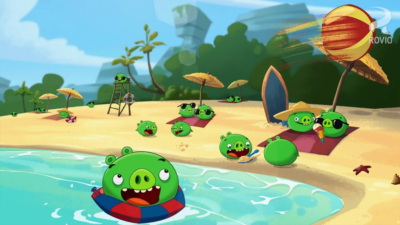 puzzle online Angry Birds świnie na wakacjach