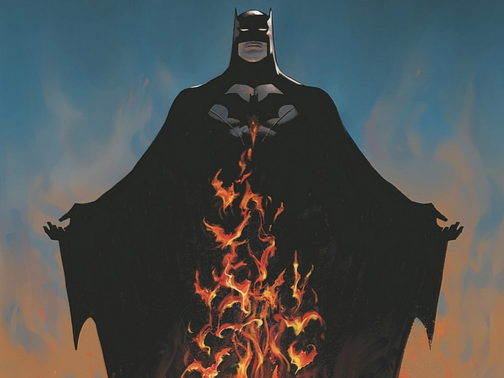 Gry puzzle - Batman i płonące ubranie