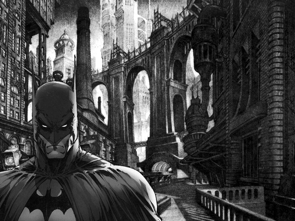 Gry puzzle - Batman  i wysokie budynki