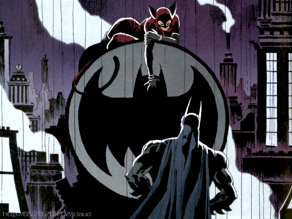 Gry puzzle - Catwoman i symbol Batmana