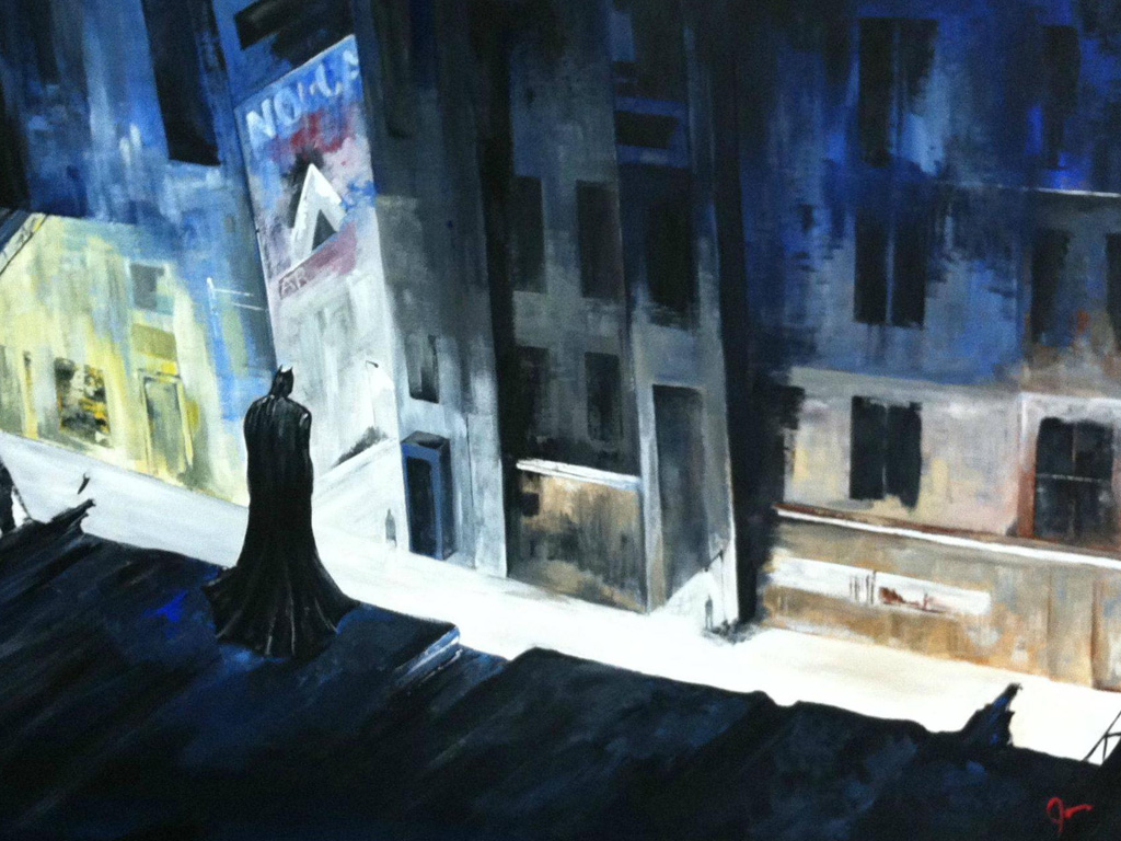 Gry puzzle - Batman obserwuje ulice