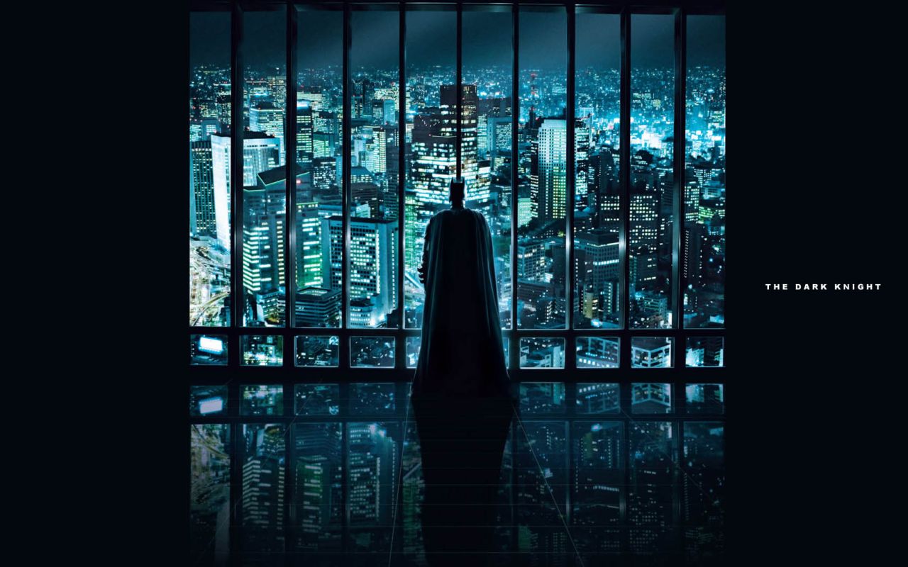 Gry puzzle - Batman spogląda na miasto