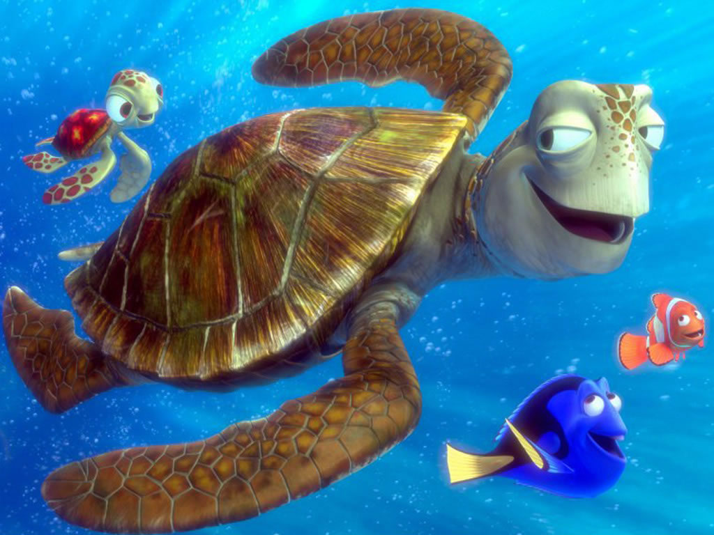 gry puzzle Nemo i Dory z żółwiami