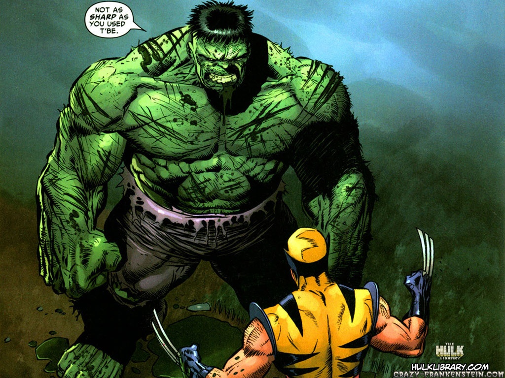 Gry puzzle - Hulk i Wolverine