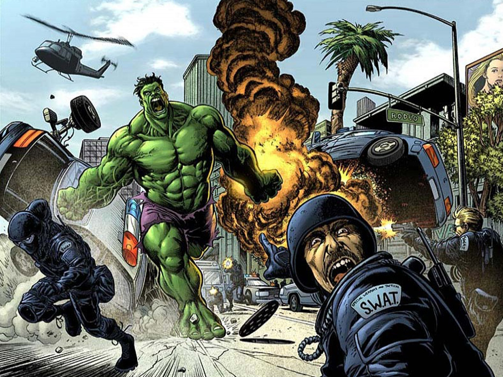 Gry puzzle - Grupa SWAT i Hulk