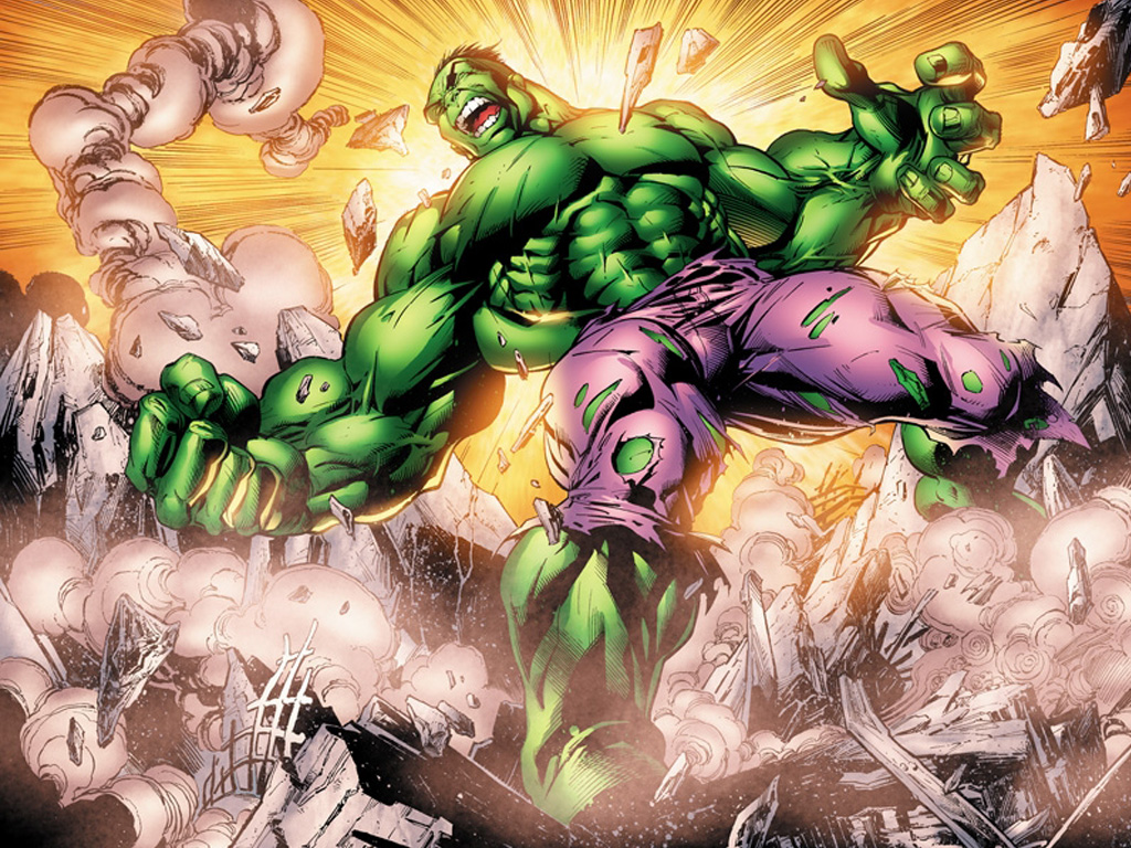 Gry puzzle - Hulk i odłamki po wybuchu