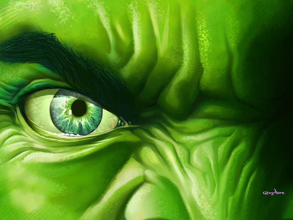 Gry puzzle - Gniewny wzrok Hulka
