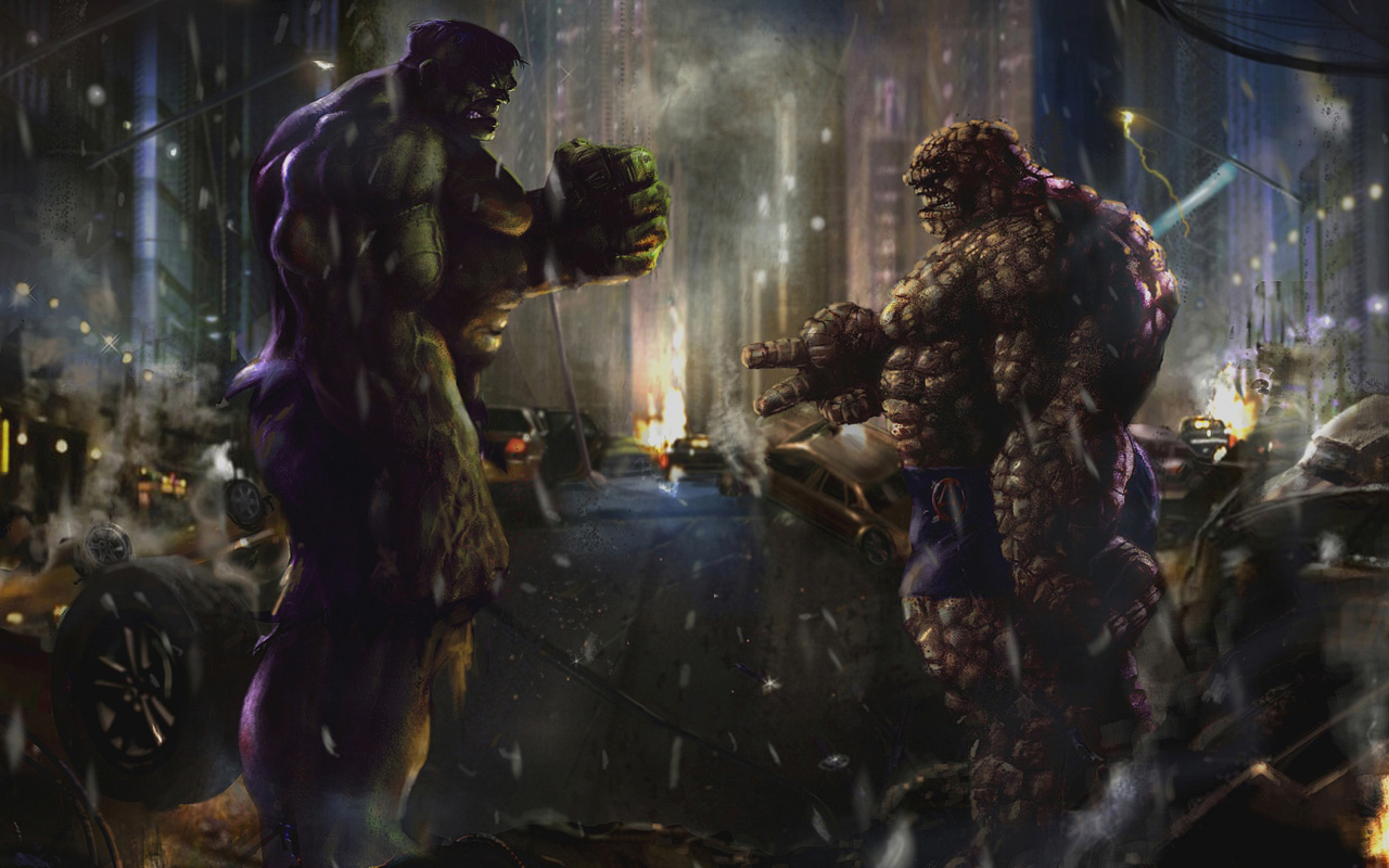 Gry puzzle - Hulk vs Thing