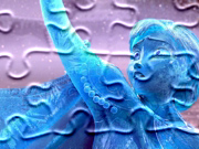 puzzle Kraina Lodu lodowy posąg Anna