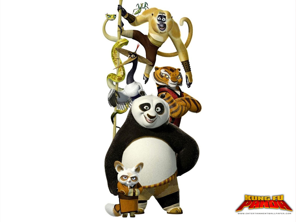 Puzzle Kung Fu Panda ułóż wojowników Kung Fu