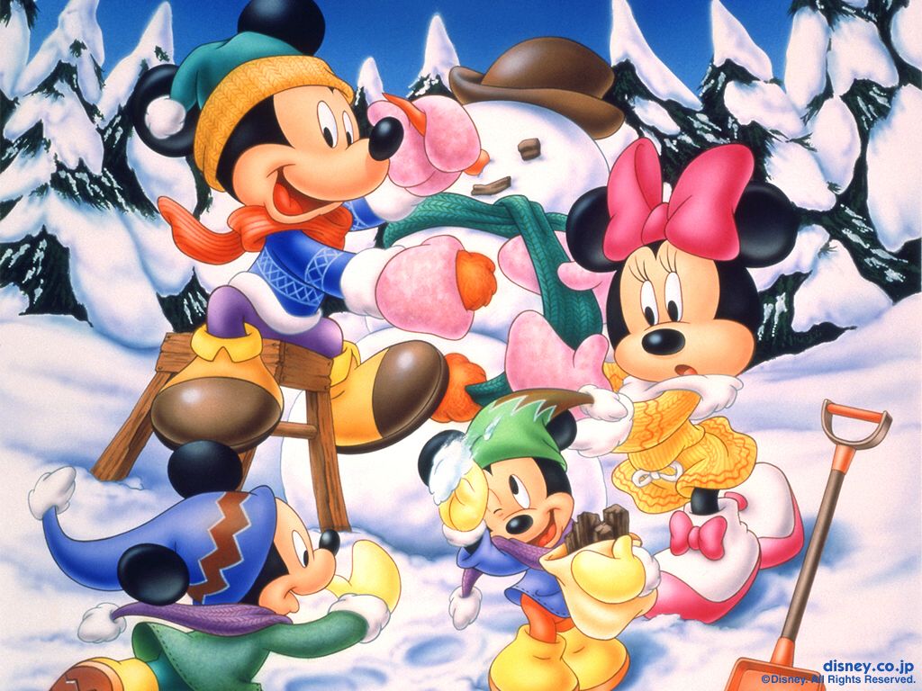 Zima Myszka Miki Puzzle dla dzieci