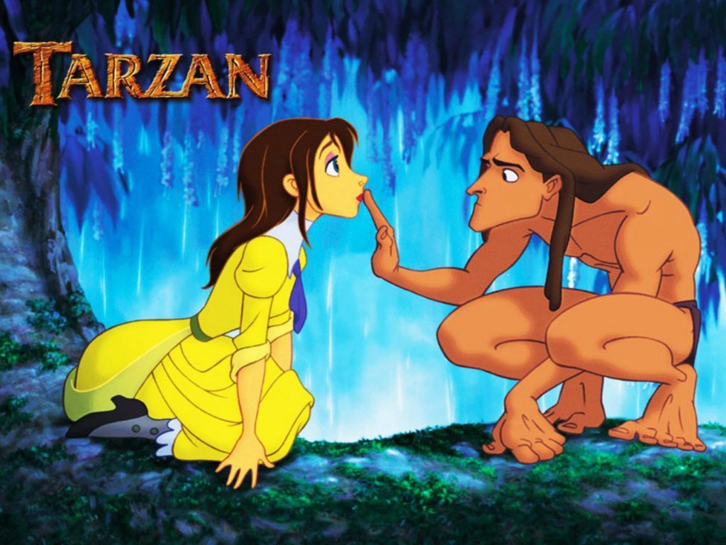 puzzle obrazek z bajki o Tarzanie i Jane