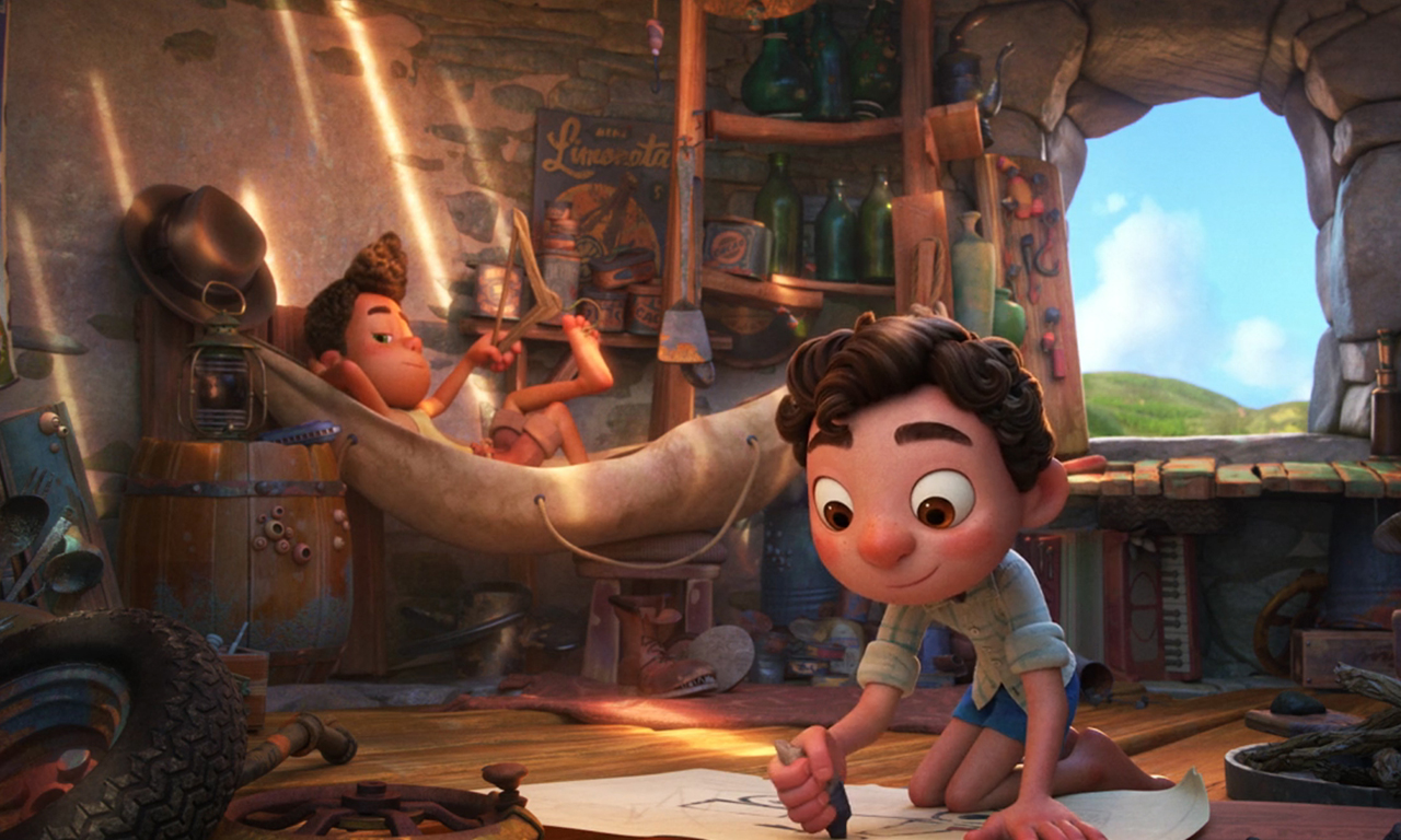 obrazek z bajki Luca Pixar plany Vespy